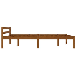 vidaXL Solid Wood Bed Honey Brown Pine 120x200 cm