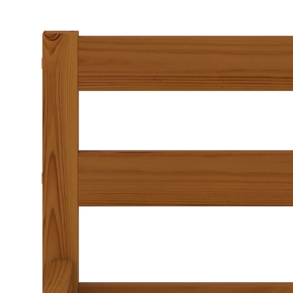 vidaXL Solid Wood Bed Honey Brown Pine 120x200 cm