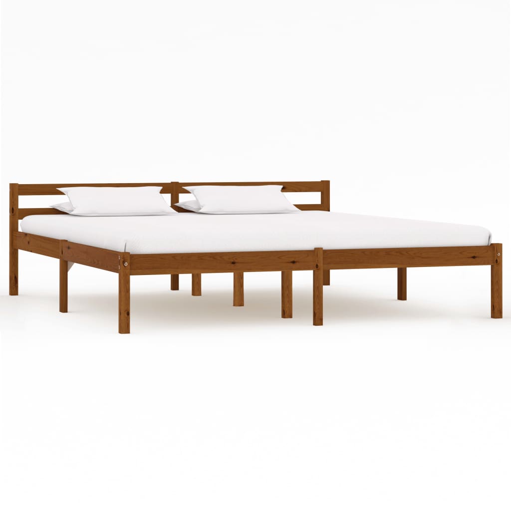 vidaXL Solid Wood Bed Honey Brown Pine 180x200 cm