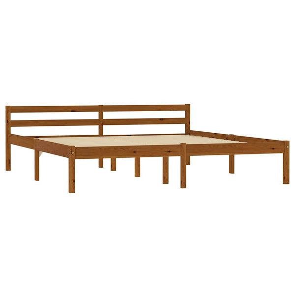 vidaXL Solid Wood Bed Honey Brown Pine 180x200 cm