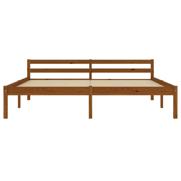 vidaXL Solid Wood Bed Honey Brown Pine 180x200 cm