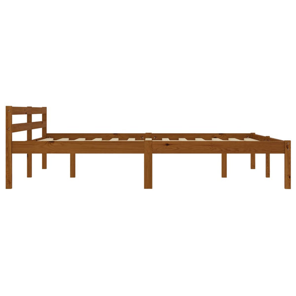 vidaXL Solid Wood Bed Honey Brown Pine 180x200 cm