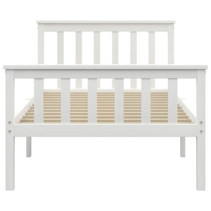 vidaXL Solid Pine Wood Bed White 90x200 cm