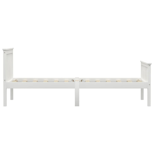 vidaXL Solid Pine Wood Bed White 90x200 cm
