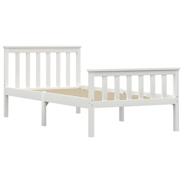 vidaXL Solid Wood Bed White Pine 100x200 cm