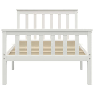 vidaXL Solid Wood Bed White Pine 100x200 cm