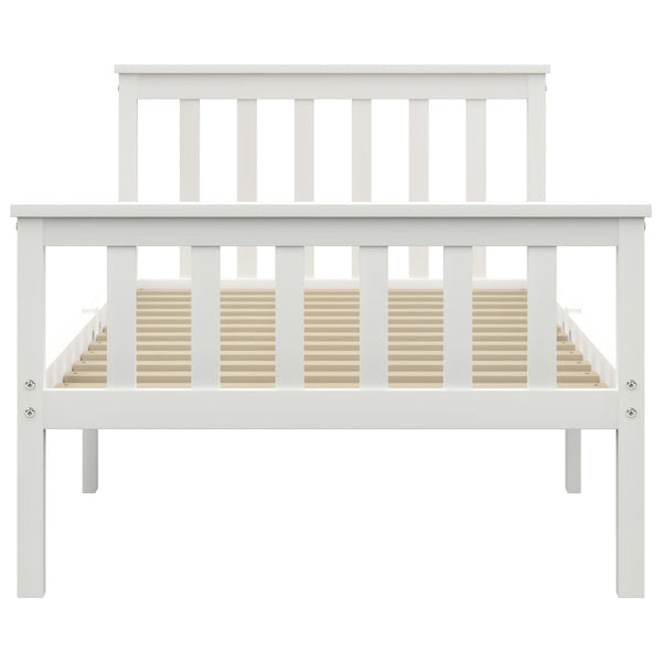 vidaXL Solid Wood Bed White Pine 100x200 cm