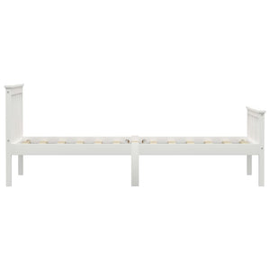 vidaXL Solid Wood Bed White Pine 100x200 cm