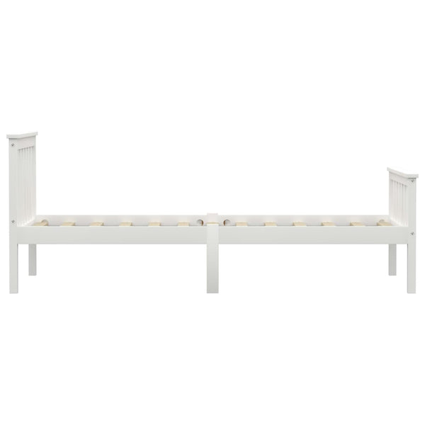 vidaXL Solid Wood Bed White Pine 100x200 cm
