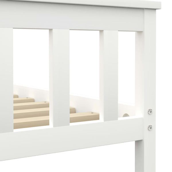 vidaXL Solid Wood Bed White Pine 100x200 cm