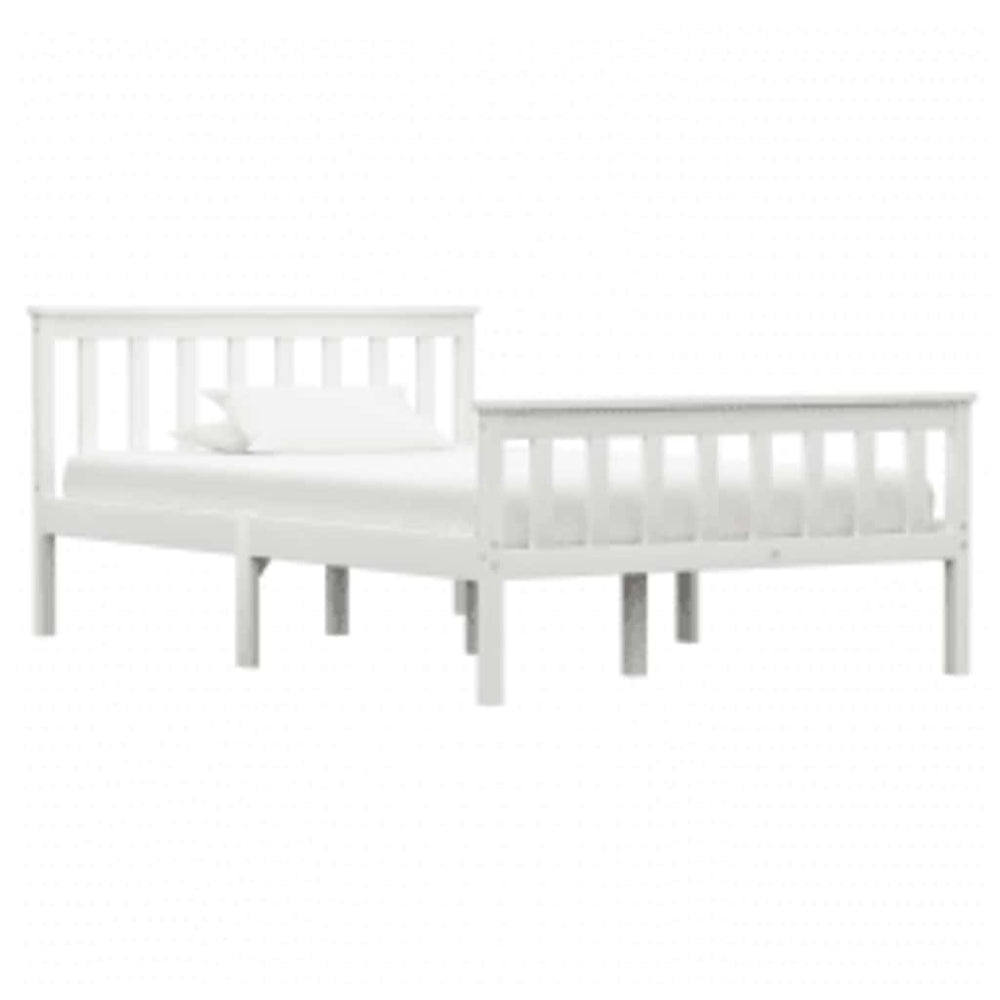 vidaXL Solid Wood Bed White Pine 120x200 cm