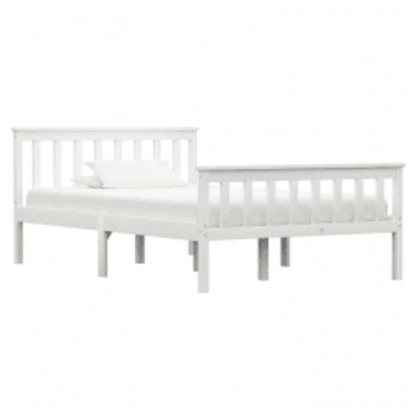 vidaXL Solid Wood Bed White Pine 120x200 cm
