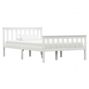 vidaXL Solid Wood Bed White Pine 120x200 cm