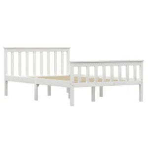 vidaXL Solid Wood Bed White Pine 120x200 cm