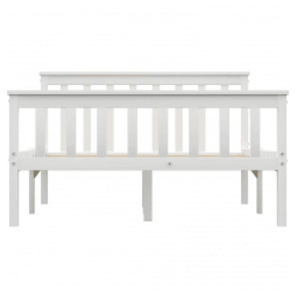 vidaXL Solid Wood Bed White Pine 120x200 cm