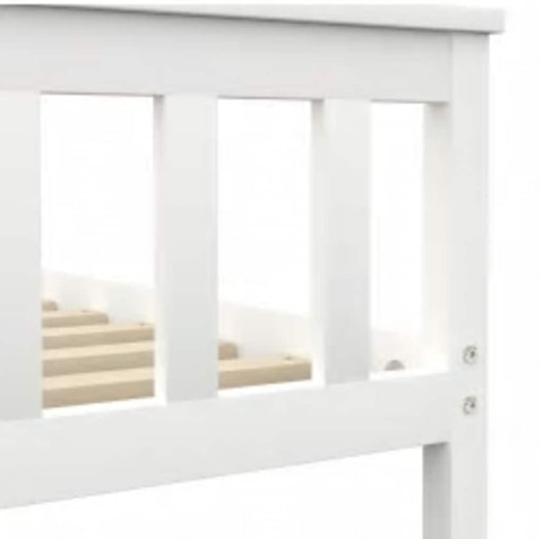 vidaXL Solid Wood Bed White Pine 120x200 cm