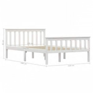 vidaXL Solid Wood Bed White Pine 120x200 cm