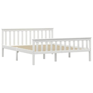 vidaXL Solid Pine Bed White 160x200 cm