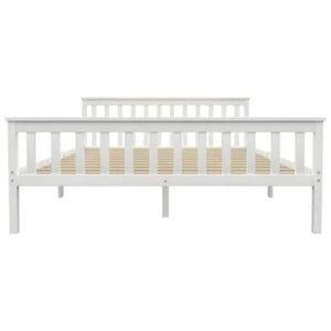 vidaXL Solid Pine Bed White 160x200 cm