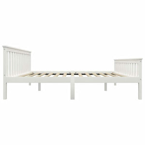 vidaXL Solid Pine Bed White 160x200 cm
