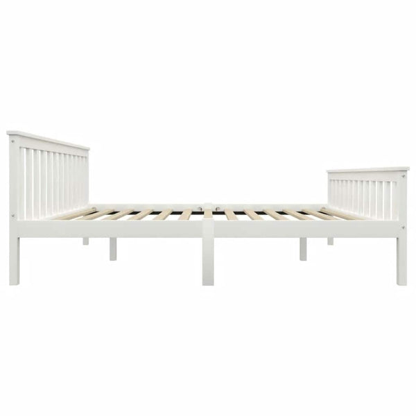 vidaXL Solid Pine Bed White 160x200 cm