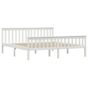 vidaXL Solid Pine Bed White 180x200 cm