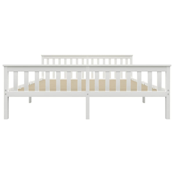 vidaXL Solid Pine Bed White 180x200 cm