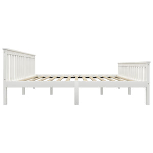 vidaXL Solid Pine Bed White 180x200 cm
