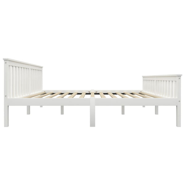 vidaXL Solid Pine Bed White 180x200 cm