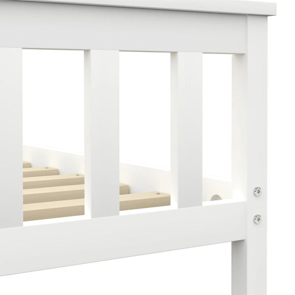 vidaXL Solid Pine Bed White 180x200 cm