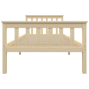 vidaXL Solid Wood Bed Light Wood Pine Wood 100x200 cm