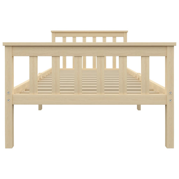 vidaXL Solid Wood Bed Light Wood Pine Wood 100x200 cm