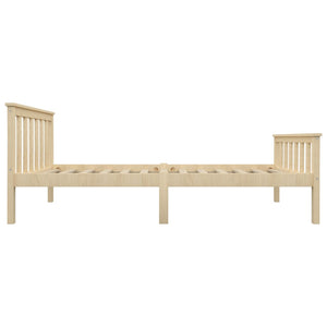 vidaXL Solid Wood Bed Light Wood Pine Wood 100x200 cm