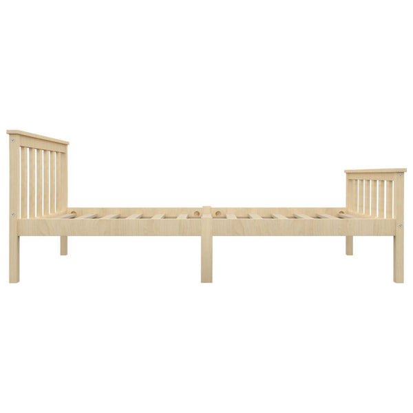 vidaXL Solid Wood Bed Light Wood Pine Wood 100x200 cm