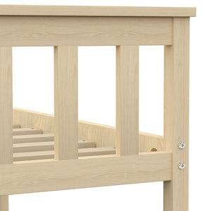 vidaXL Solid Wood Bed Light Wood Pine Wood 100x200 cm