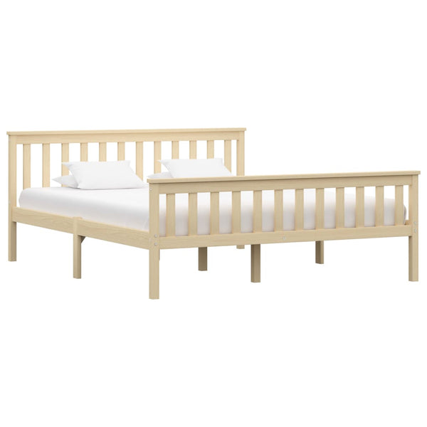 vidaXL Solid Wood Bed Light Wood Pine 160x200 cm