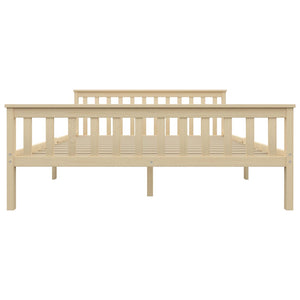 vidaXL Solid Wood Bed Light Wood Pine 160x200 cm