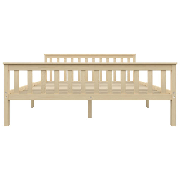 vidaXL Solid Wood Bed Light Wood Pine 160x200 cm