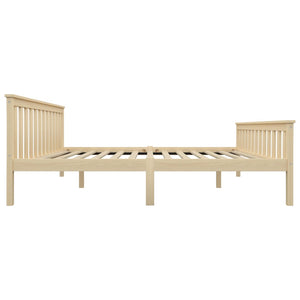vidaXL Solid Wood Bed Light Wood Pine 160x200 cm