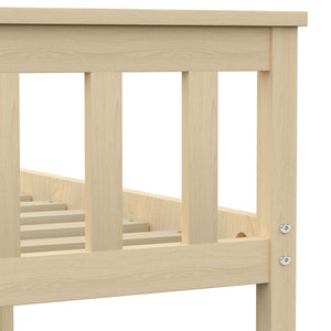 vidaXL Solid Wood Bed Light Wood Pine 160x200 cm