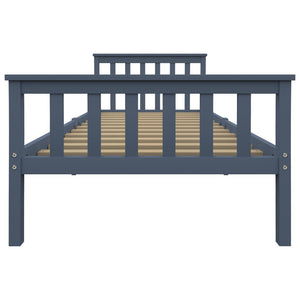 vidaXL Solid Wood Bed Grey Pine 100x200 cm