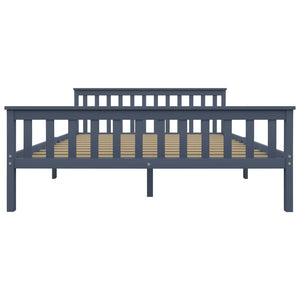 vidaXL Solid Wood Bed Grey Pine 160x200 cm