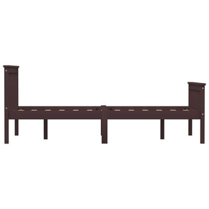vidaXL Solid Wood Bed Dark Brown Pine 120x200 cm