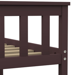 vidaXL Solid Wood Bed Dark Brown Pine 120x200 cm