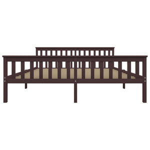 vidaXL Solid Wood Bed Dark Brown Pine 180x200 cm