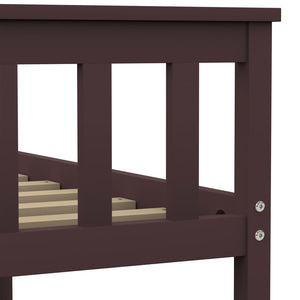 vidaXL Solid Wood Bed Dark Brown Pine 180x200 cm