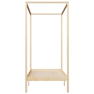 vidaXL Four-Poster Bed Frame Solid Pine 100 x 200 cm