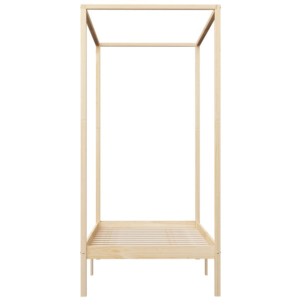 vidaXL Four-Poster Bed Frame Solid Pine 100 x 200 cm