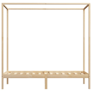 vidaXL Four-Poster Bed Frame Solid Pine 100 x 200 cm