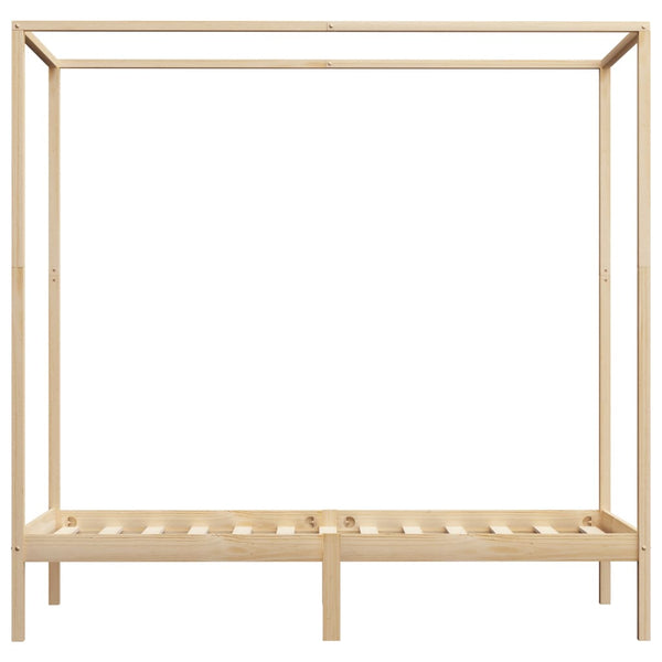 vidaXL Four-Poster Bed Frame Solid Pine 100 x 200 cm